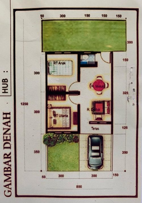 foto denah rumah tipe 36 pondok alfaza perumahan Pondok Al-Faza