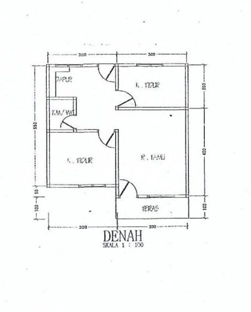 foto denah rumah tipe 45 perumahan TILAM SARI RESIDENCE
