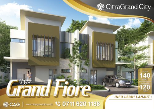 foto tampak rumah tipe GRAND FIORE perumahan CITRAGRAND CITY PALEMBANG CLUSTER GREEN VALLEY