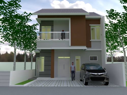 foto tampak rumah tipe 85/132 perumahan Grand Sokka Residence