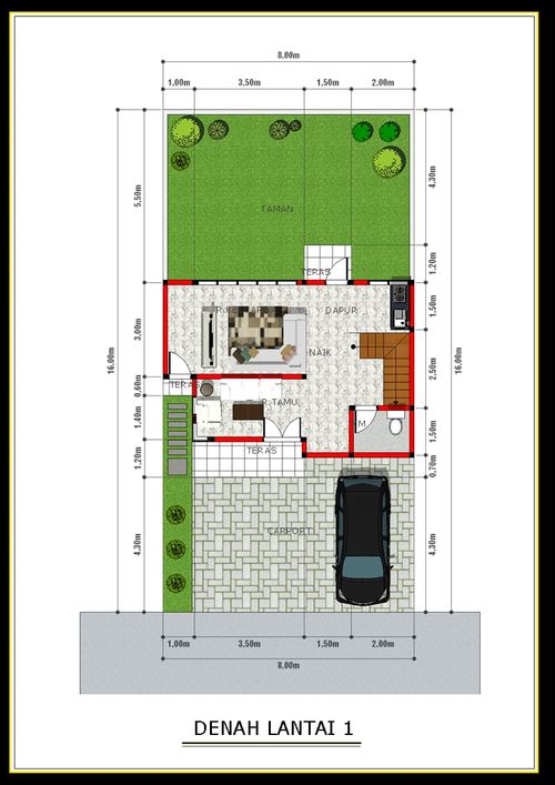 foto denah rumah tipe 85/132 perumahan Grand Sokka Residence