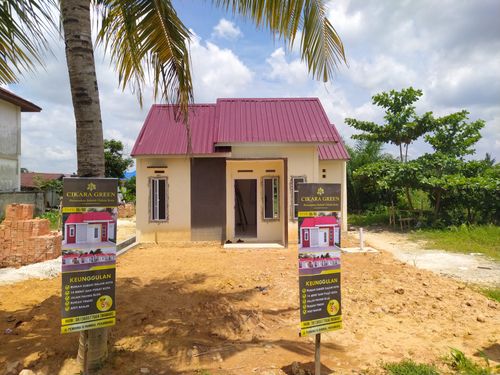 foto tampak rumah tipe 36 perumahan Cikara Green