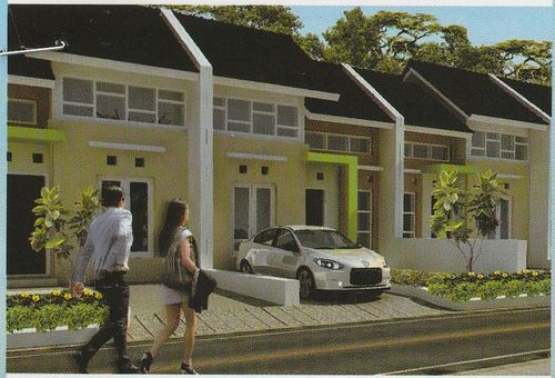 foto tampak rumah tipe Crysant perumahan Citra Serang Residence