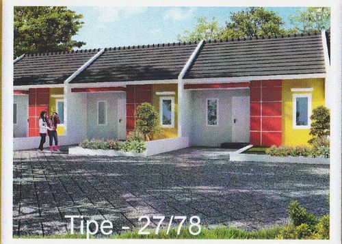 foto tampak rumah tipe Catleya perumahan Citra Serang Residence
