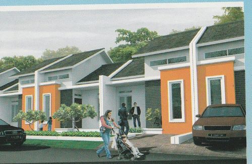 foto tampak rumah tipe Belle Rose perumahan Citra Serang Residence