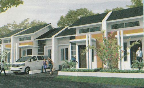 foto tampak rumah tipe Bergenia perumahan Citra Serang Residence