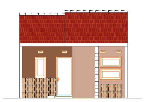 foto tampak rumah tipe R12-10 perumahan Kepuren Residence 2 Ranjeng