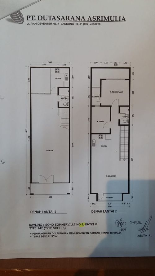 foto denah rumah tipe 141/80 perumahan TAMAN KOPO INDAH V