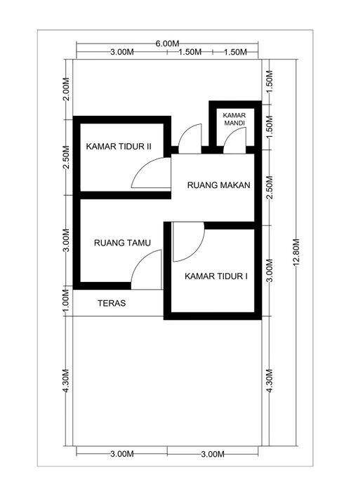 foto denah rumah tipe 36 perumahan Graha Indah Jaya