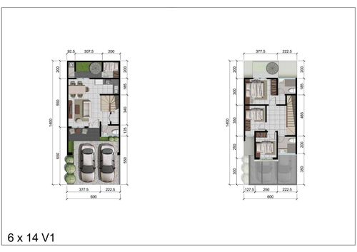 foto denah rumah tipe BLUEBELL perumahan SPRINGVILLE RESIDENCE