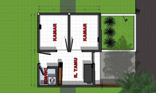 foto denah rumah tipe 30/60 perumahan GRIYA WAHID ASRI KEDUNGKEBO