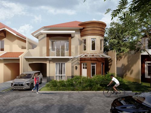 foto tampak rumah tipe 148 / 180 perumahan CLUSTER TAMAN GRANDIS - GRAHA PADMA