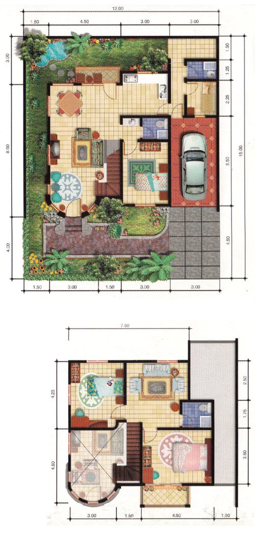 foto denah rumah tipe 148 / 180 perumahan CLUSTER TAMAN GRANDIS - GRAHA PADMA