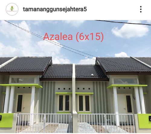 foto tampak rumah tipe AZALEA (36x90) perumahan TAMAN ANGGUN SEJAHTERA 5-H