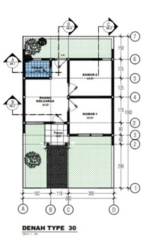 foto denah rumah tipe 30/60 perumahan PERUMAHAN SAUNG MAS 2
