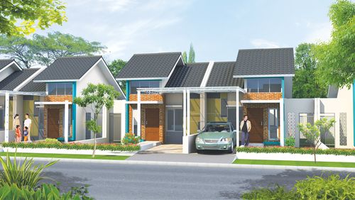 foto tampak rumah tipe Sierra perumahan CLUSTER FEIA SEGARA CITY KHI