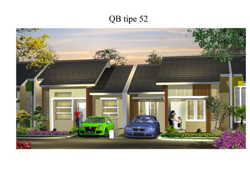 foto tampak rumah tipe 52/191 perumahan Harvest City