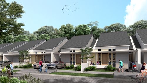 foto tampak rumah tipe 96 perumahan Cherryfield
