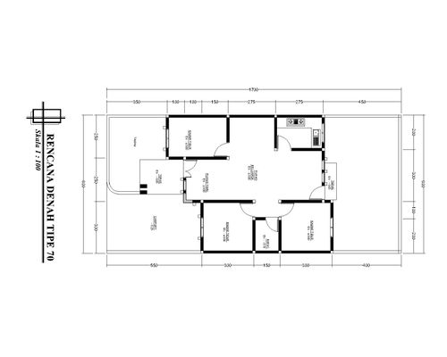 foto denah rumah tipe C-70 perumahan Tirtomadu residence
