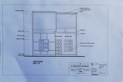 foto tampak rumah tipe 36/72 perumahan NGAWI INDAH RESIDENCE