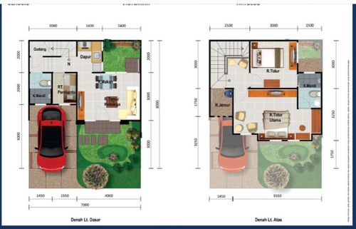 foto denah rumah tipe BAILARD/18 perumahan CLUSTER MALIBU VILLAGE