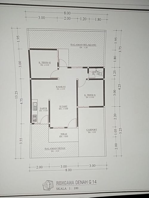 foto denah rumah tipe CLUSTER 5 T.60 perumahan Tirtomadu residence
