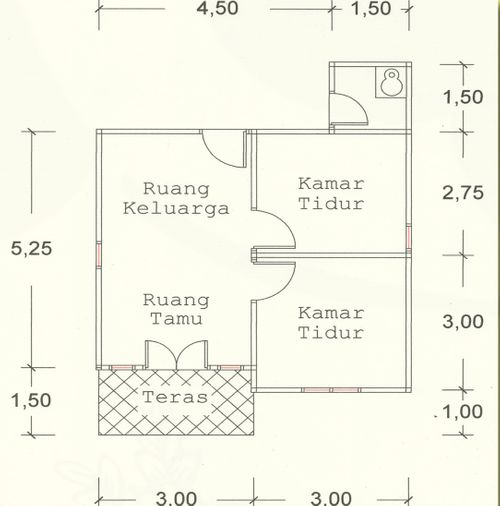 foto denah rumah tipe 36 perumahan GRIYA ABDI PERKASA 3