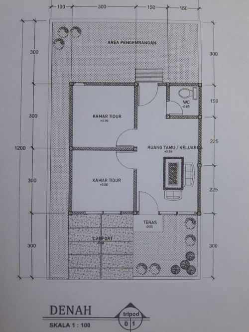 foto denah rumah tipe 36 perumahan PERUMAHAN LENGKONG LAND