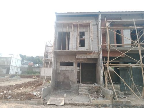 foto tampak rumah tipe 54 Compact (499) perumahan The Green Padasuka