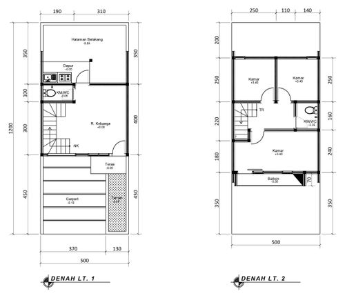 foto denah rumah tipe 54 Compact (499) perumahan The Green Padasuka