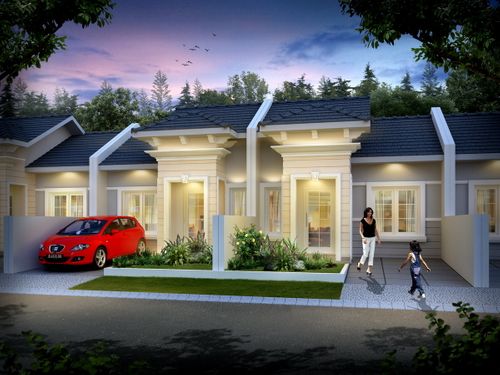 foto tampak rumah tipe 43/180 perumahan Harvest City