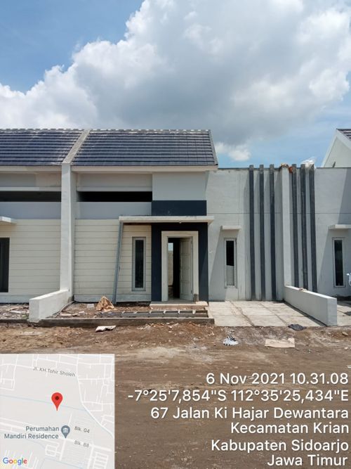 foto tampak rumah tipe MAPLE perumahan Mandiri Residence