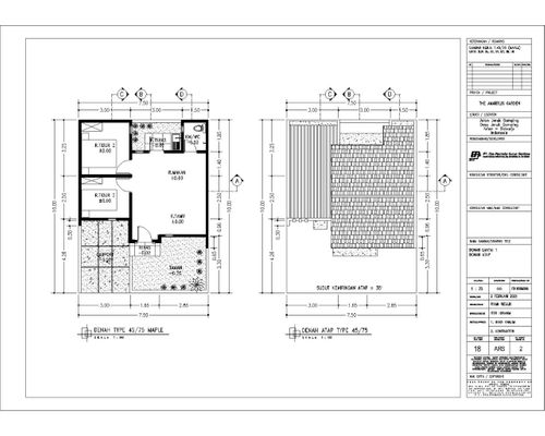 foto denah rumah tipe MAPLE perumahan Mandiri Residence