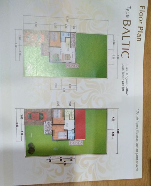 foto denah rumah tipe BALTIC perumahan KOMPLEKS SETIA BUDI FLAMBOYAN