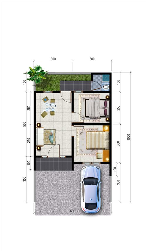 foto denah rumah tipe Anggrek perumahan KHAYANGAN RESIDENCE