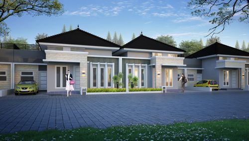foto tampak rumah tipe A perumahan GRAHA MITRA 2