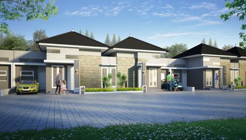 foto tampak rumah tipe B perumahan GRAHA MITRA 2