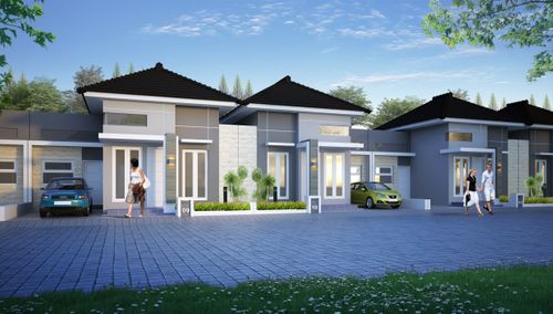 foto tampak rumah tipe C perumahan GRAHA MITRA 2