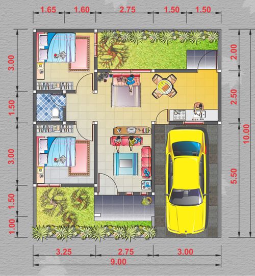 foto denah rumah tipe C perumahan GRAHA MITRA 2