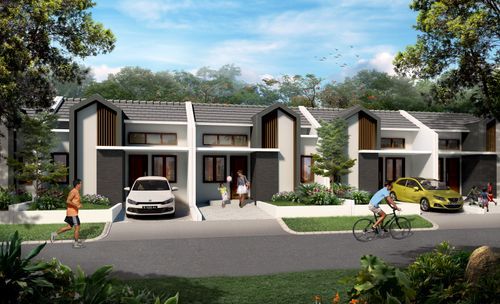 foto tampak rumah tipe 30/66 perumahan Harvest City