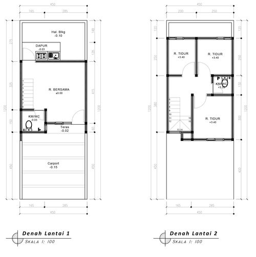 foto denah rumah tipe 39 Compact (448) perumahan G-Land Ciwastra Park