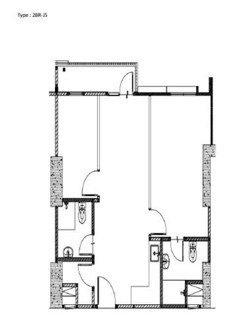 foto denah rumah tipe 2 BR JUNIOR SUITE perumahan APARTEMEN PURI ORCHARD