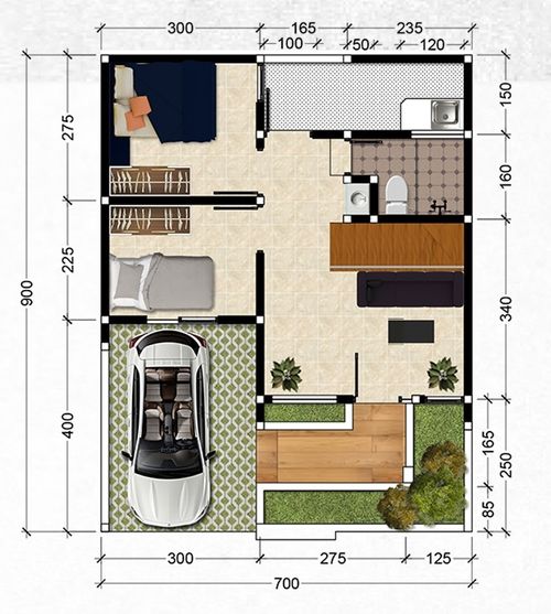 foto denah rumah tipe 50/84 Azalea perumahan LAPALMA RESIDENCE