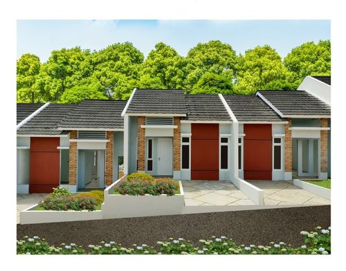 foto tampak rumah tipe Almond perumahan Griya Asri Puncak