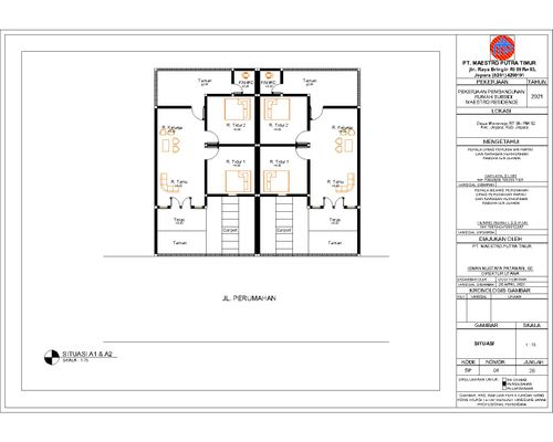 foto denah rumah tipe 36/66 perumahan PERUMAHAN SUBSIDI MAESTRO RESIDENCE