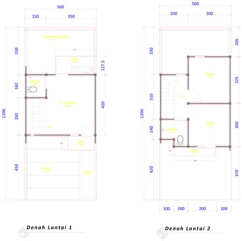 foto denah rumah tipe 50 Compact (365) perumahan G-Land Katapang Residence 2