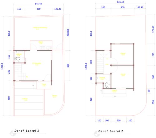 foto denah rumah tipe 50 Compact (469) perumahan G-Land Katapang Residence 2