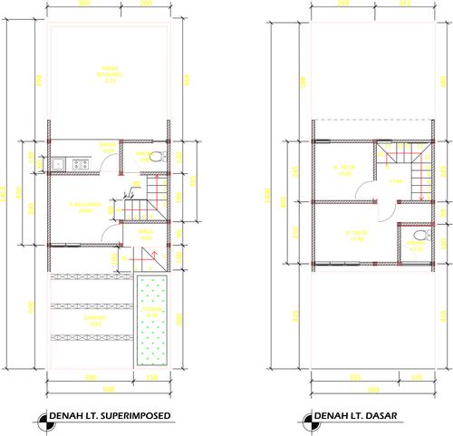 foto denah rumah tipe 45 Compact (408) perumahan G-Land Padalarang Residence