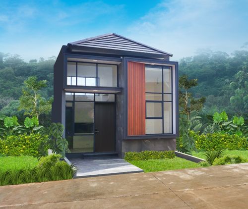foto tampak rumah tipe CELINE perumahan GOLDEN PARK 3