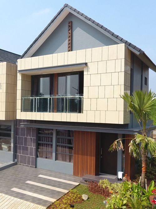foto tampak rumah tipe LUNA perumahan GOLDEN PARK 3